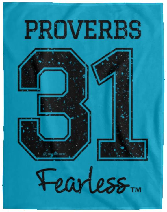 Proverbs 31 - Cozy Plush Fleece Blanket - 60x80 - Jesus Surfed Apparel Co.
