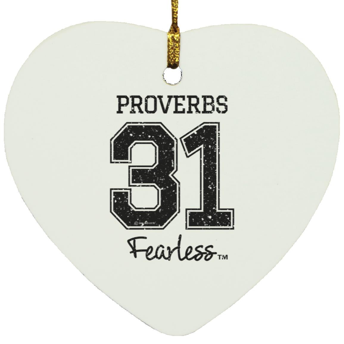 Proverbs 31 - Heart Ornament - Jesus Surfed Apparel Co.