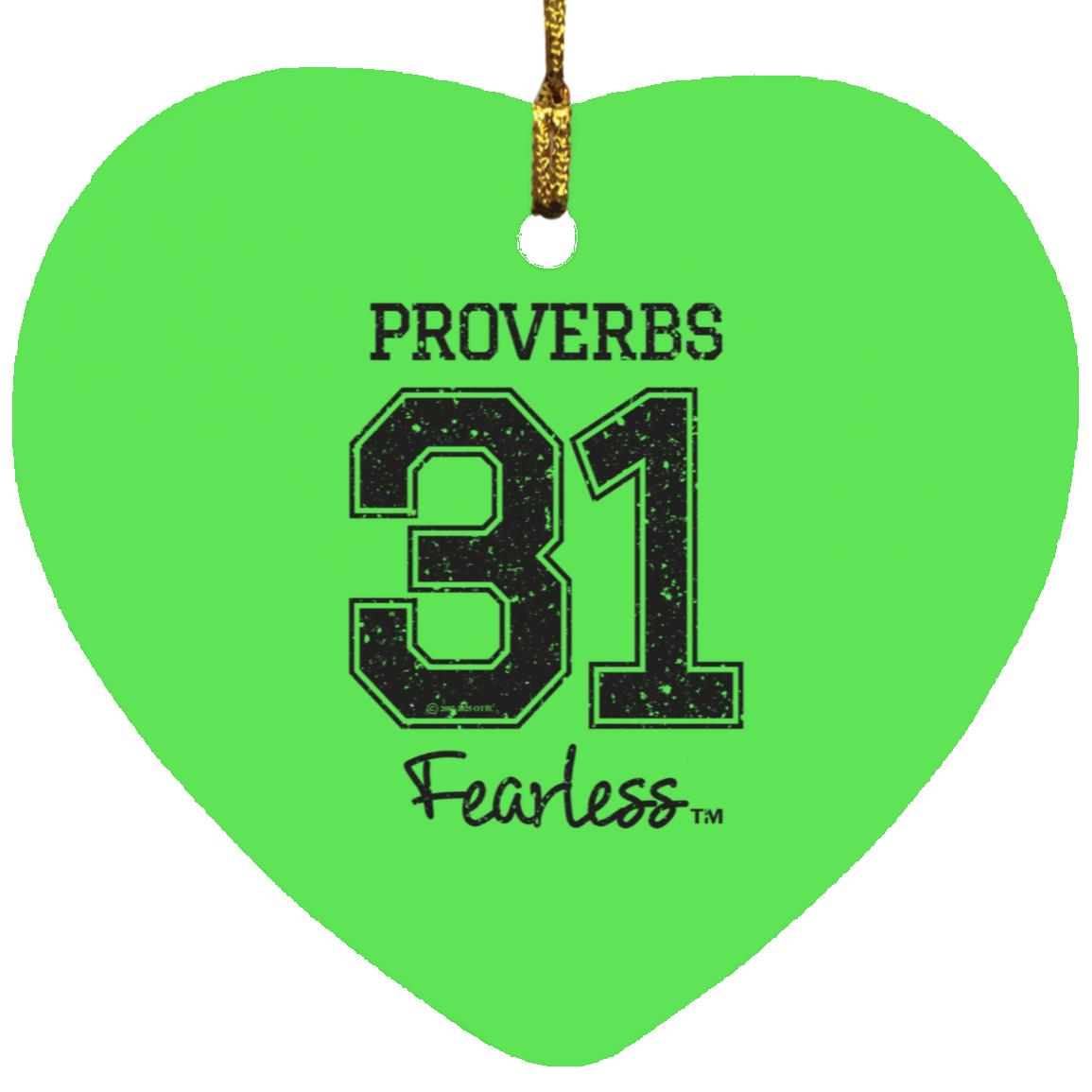 Proverbs 31 - Heart Ornament - Jesus Surfed Apparel Co.