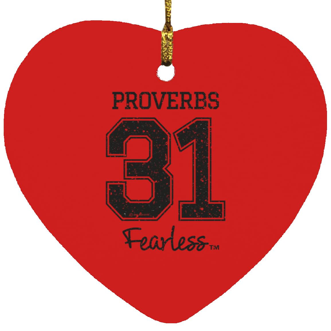 Proverbs 31 - Heart Ornament - Jesus Surfed Apparel Co.