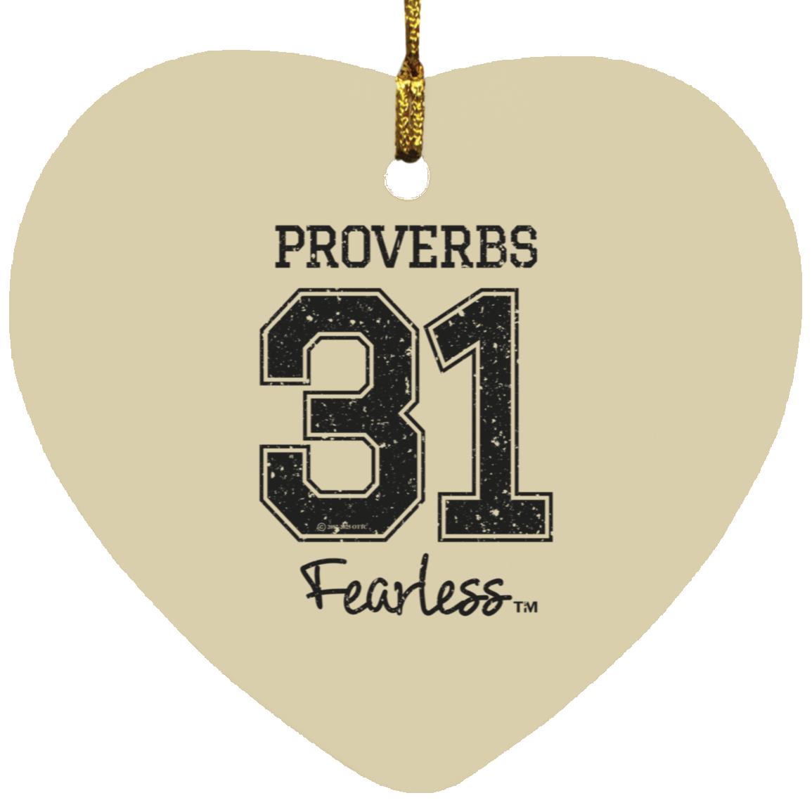 Proverbs 31 - Heart Ornament - Jesus Surfed Apparel Co.