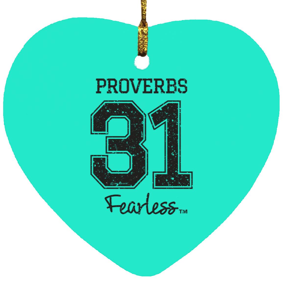 Proverbs 31 - Heart Ornament - Jesus Surfed Apparel Co.