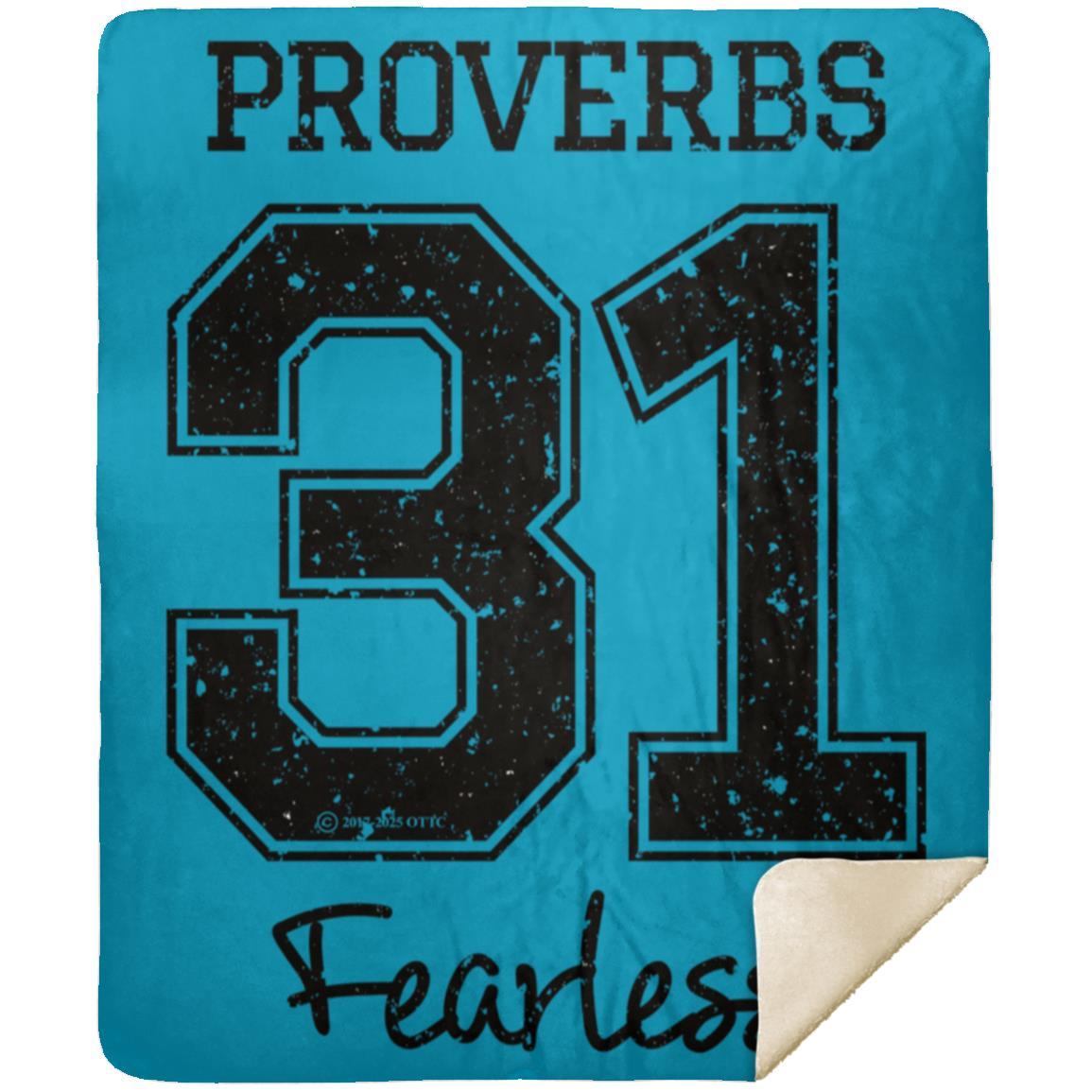 Proverbs 31 - Premium Mink Sherpa Blanket 50x60 - Jesus Surfed Apparel Co.