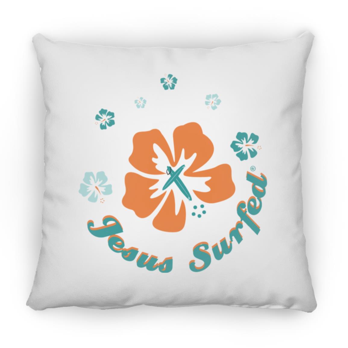 Ring of Flowers - Large Square Pillow - Jesus Surfed Apparel Co.