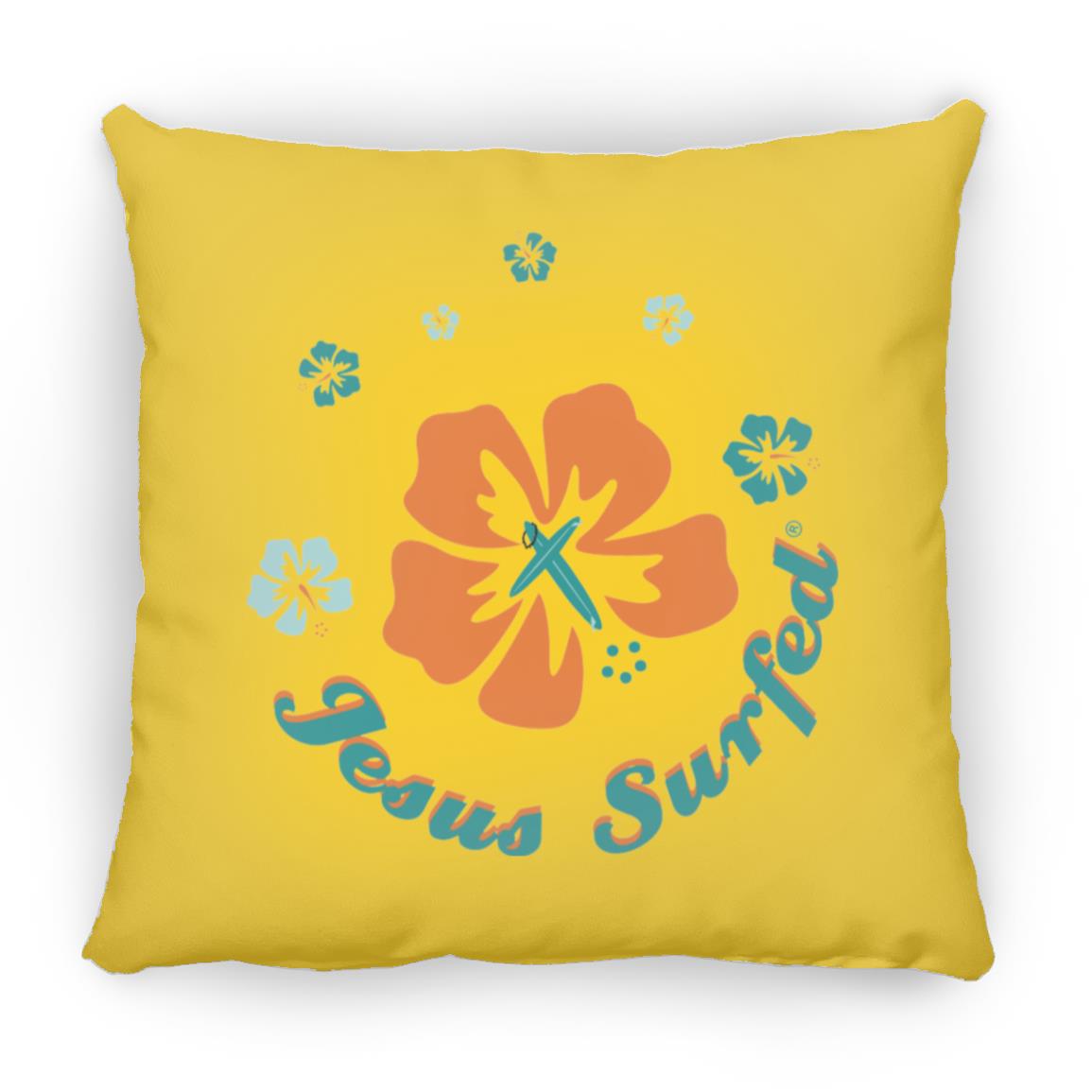 Ring of Flowers - Large Square Pillow - Jesus Surfed Apparel Co.