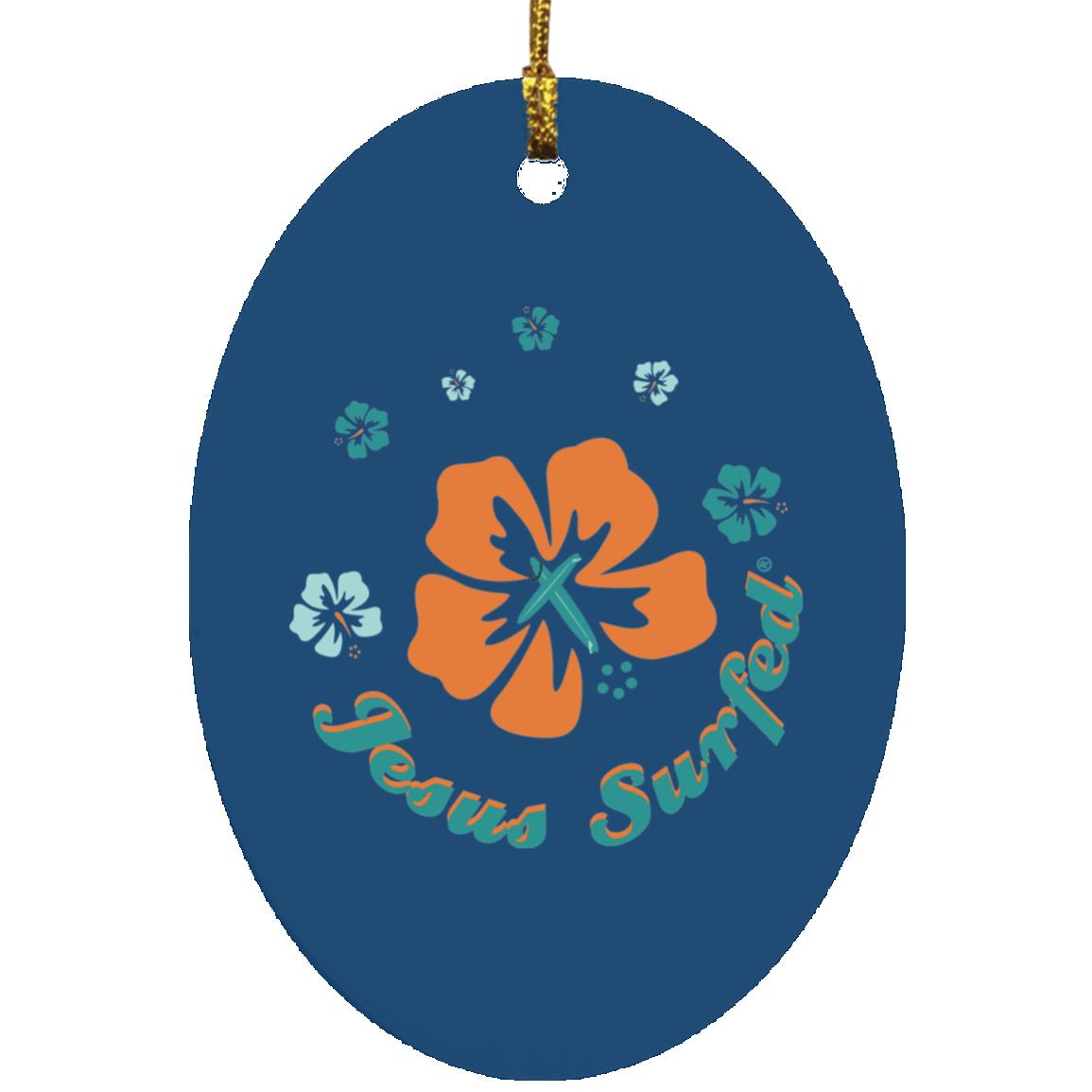 Ring of Flowers - Oval Ornament - Jesus Surfed Apparel Co.
