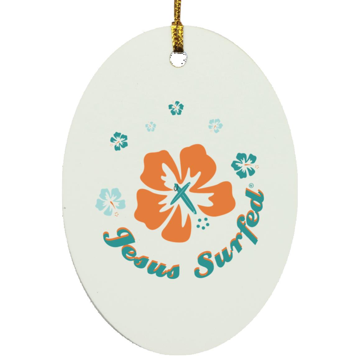 Ring of Flowers - Oval Ornament - Jesus Surfed Apparel Co.