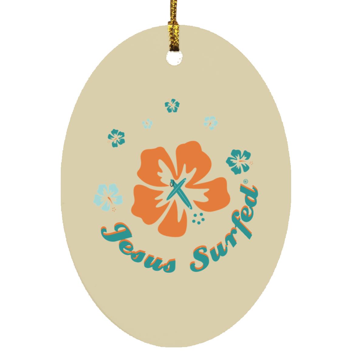 Ring of Flowers - Oval Ornament - Jesus Surfed Apparel Co.