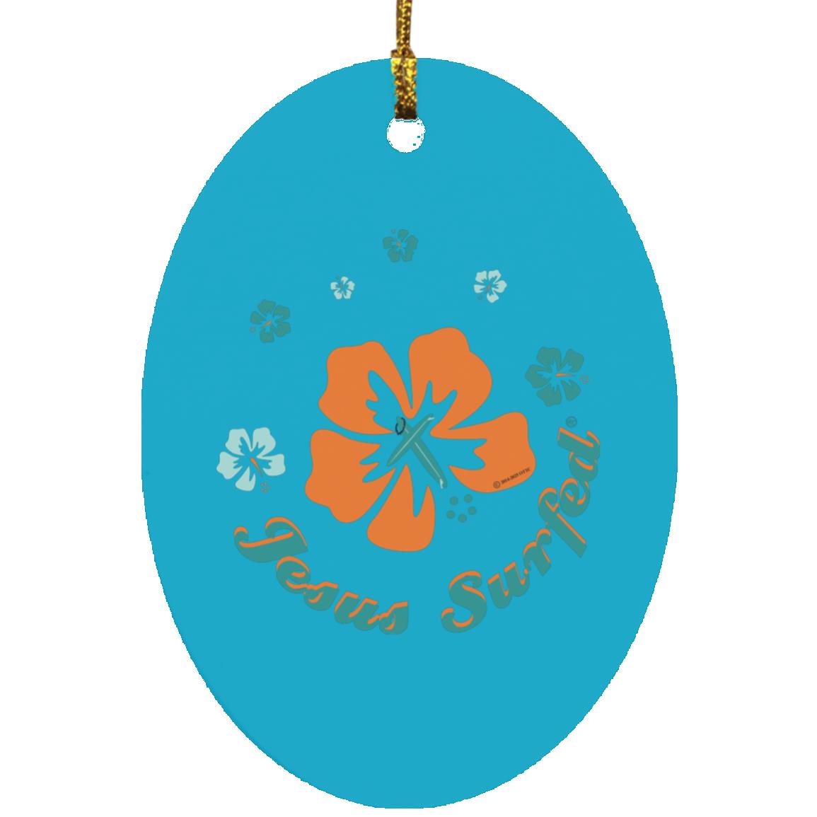 Ring of Flowers - Oval Ornament - Jesus Surfed Apparel Co.
