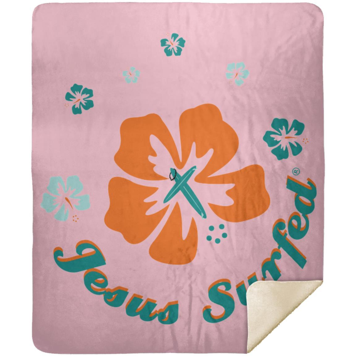 Ring of Flowers - Premium Mink Sherpa Blanket 50x60 - Jesus Surfed Apparel Co.