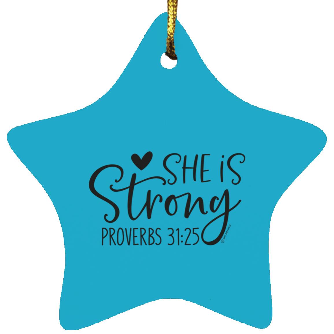 She is Strong - Star Ornament - Jesus Surfed Apparel Co.
