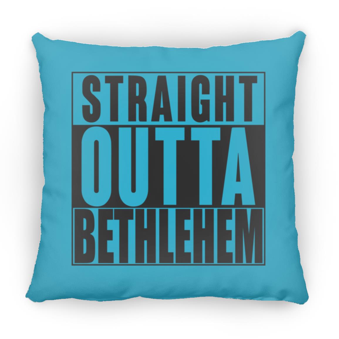 Straight Outta Bethlehem - Large Square Pillow - Jesus Surfed Apparel Co.