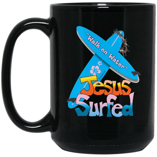 WoW Boards - 15oz Black Mug - Jesus Surfed Apparel Co.