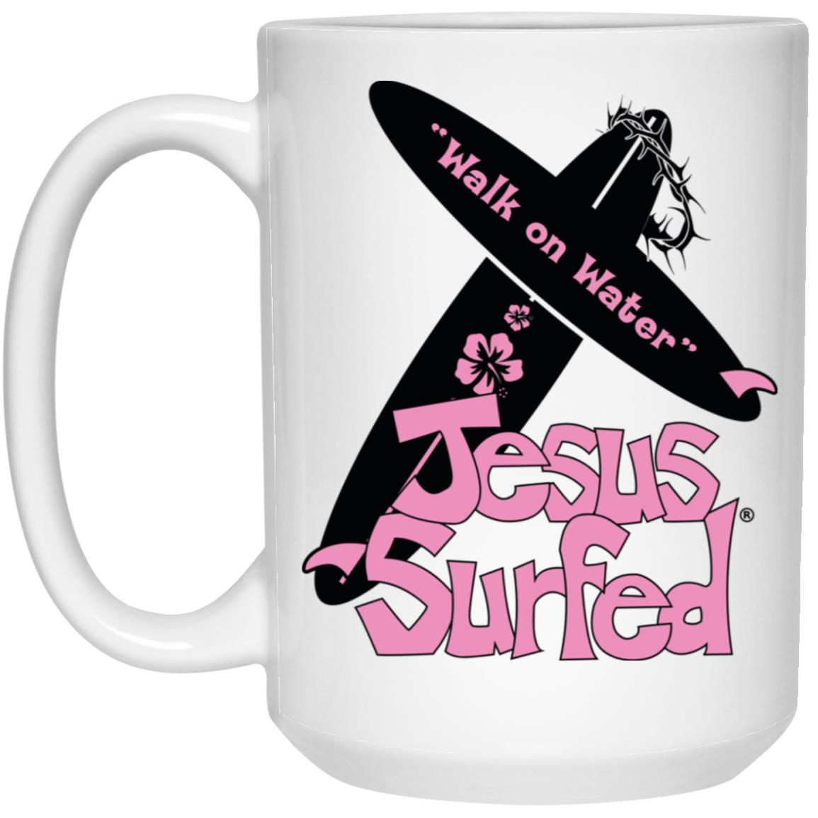 WoW Boards - 15oz White Mug - Jesus Surfed Apparel Co.