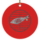 153 Fish - Circle Ornament - Jesus Surfed Apparel Co. 