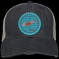 153 Fish - Distressed Ollie Cap - Circle Patch - Jesus Surfed Apparel Co. 