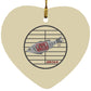 153 Fish - Heart Ornament - Jesus Surfed Apparel Co. 