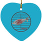 153 Fish - Heart Ornament - Jesus Surfed Apparel Co. 