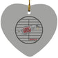 153 Fish - Heart Ornament - Jesus Surfed Apparel Co. 