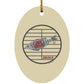 153 Fish - Oval Ornament - Jesus Surfed Apparel Co. 
