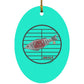 153 Fish - Oval Ornament - Jesus Surfed Apparel Co. 