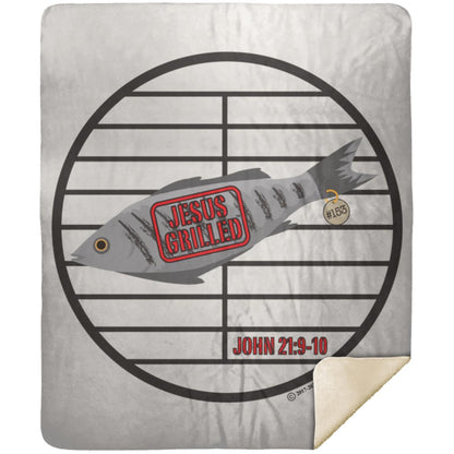 153 Fish - Premium Mink Sherpa Blanket 50x60 - Jesus Surfed Apparel Co. 