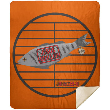 153 Fish - Premium Mink Sherpa Blanket 50x60 - Jesus Surfed Apparel Co. 