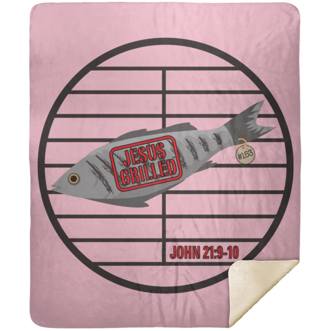 153 Fish - Premium Mink Sherpa Blanket 50x60 - Jesus Surfed Apparel Co. 