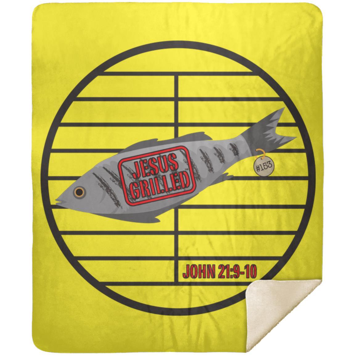 153 Fish - Premium Mink Sherpa Blanket 50x60 - Jesus Surfed Apparel Co. 