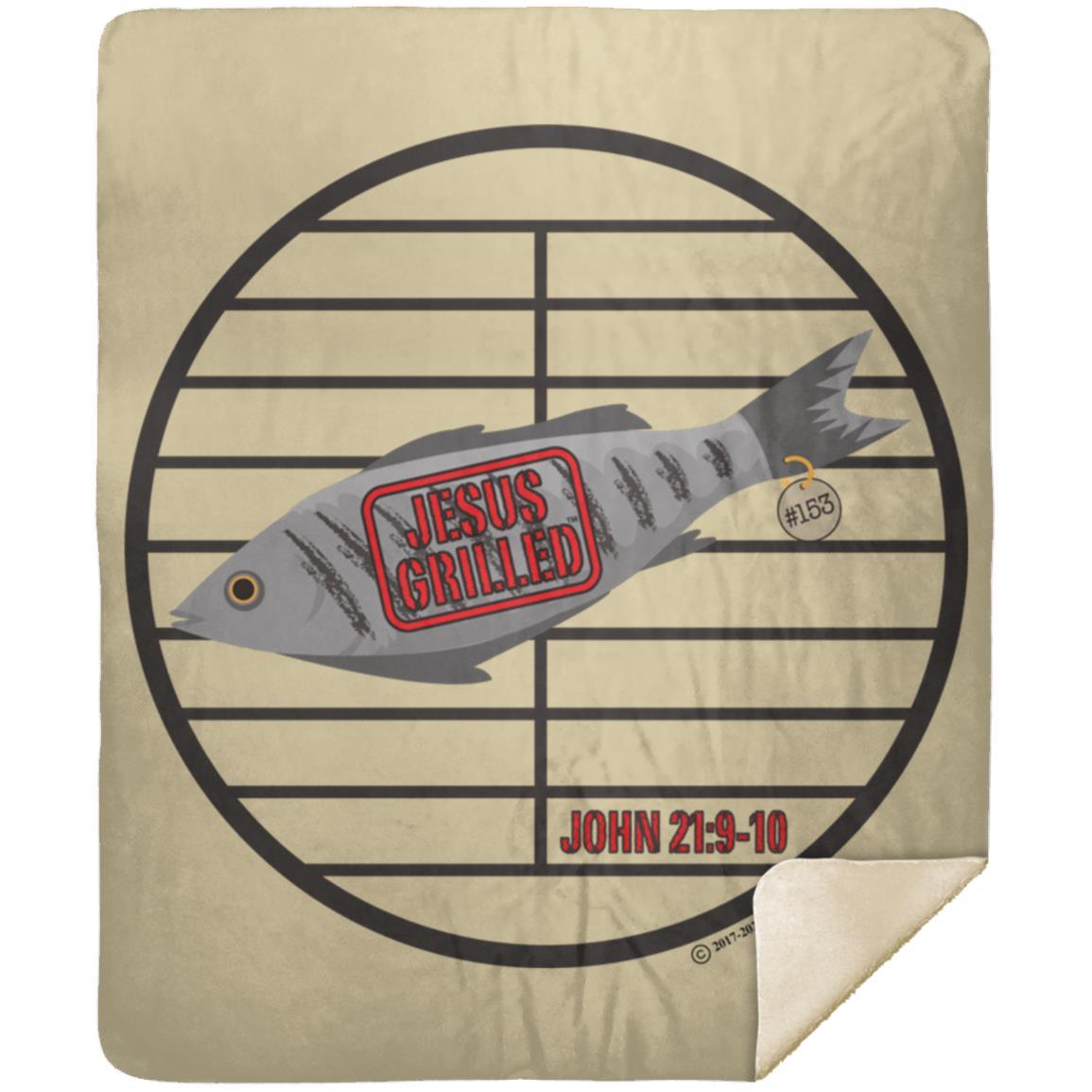 153 Fish - Premium Mink Sherpa Blanket 50x60 - Jesus Surfed Apparel Co. 