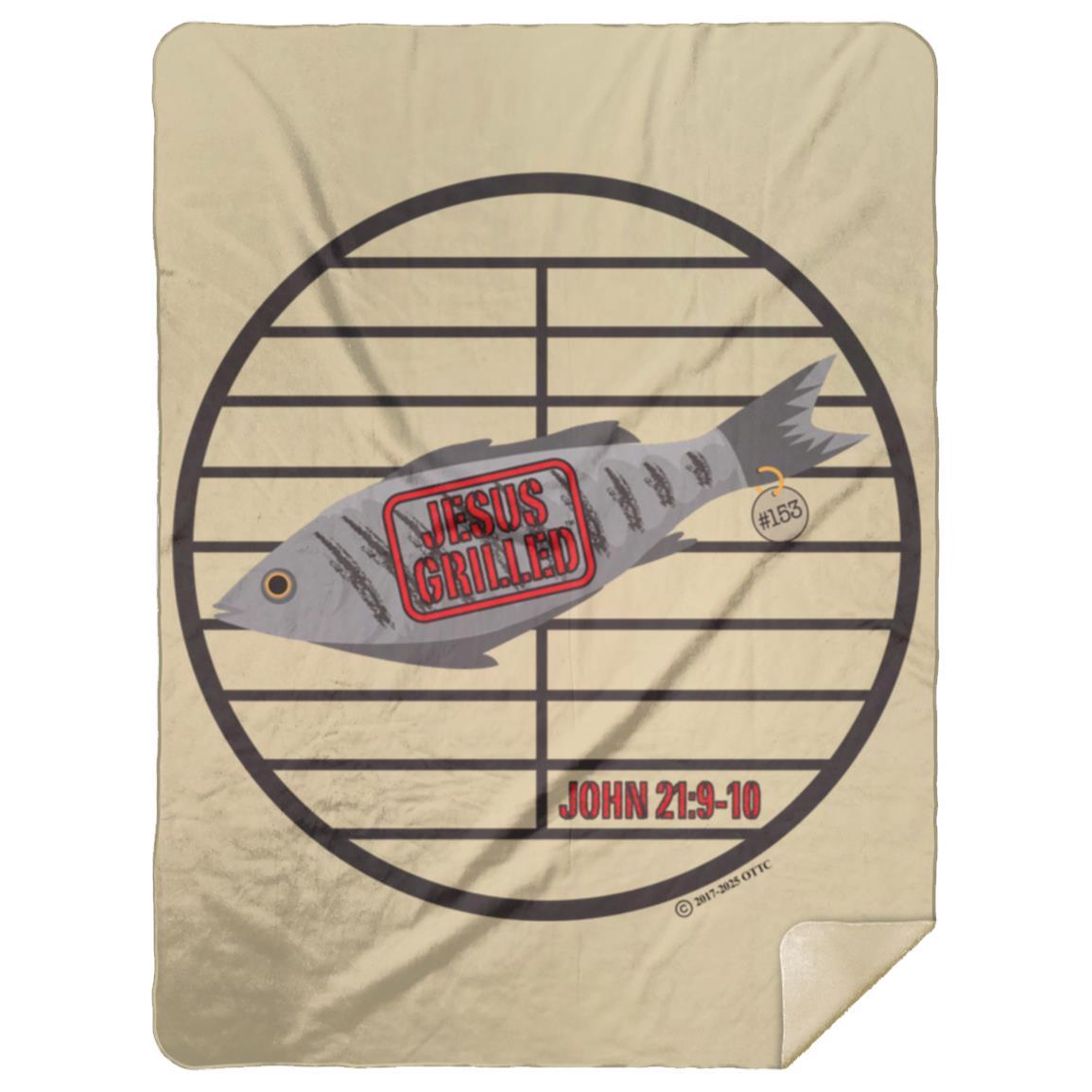 153 Fish - Premium Mink Sherpa Blanket 60x80 - Jesus Surfed Apparel Co. 