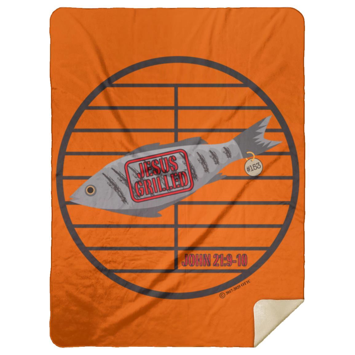 153 Fish - Premium Mink Sherpa Blanket 60x80 - Jesus Surfed Apparel Co. 