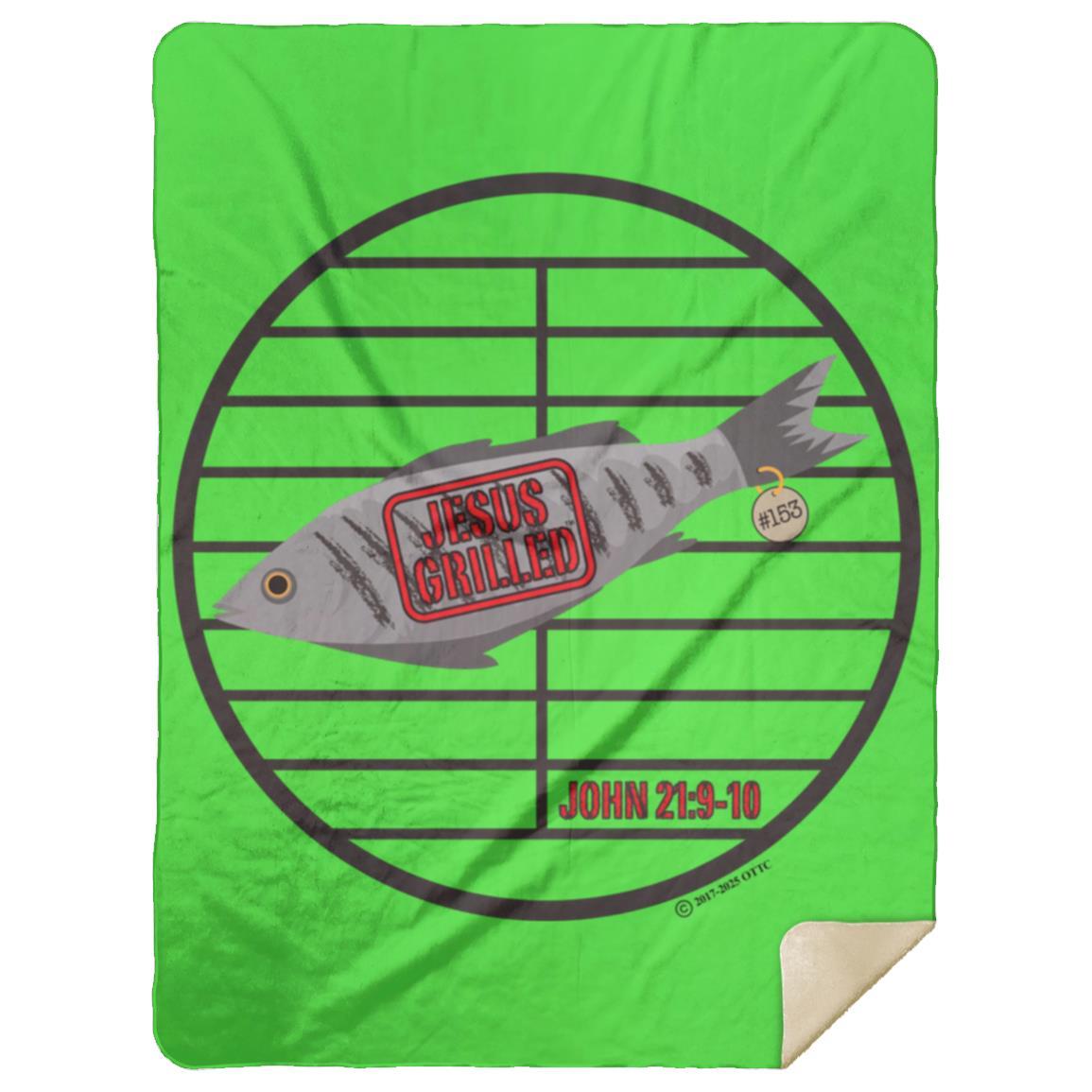 153 Fish - Premium Mink Sherpa Blanket 60x80 - Jesus Surfed Apparel Co. 
