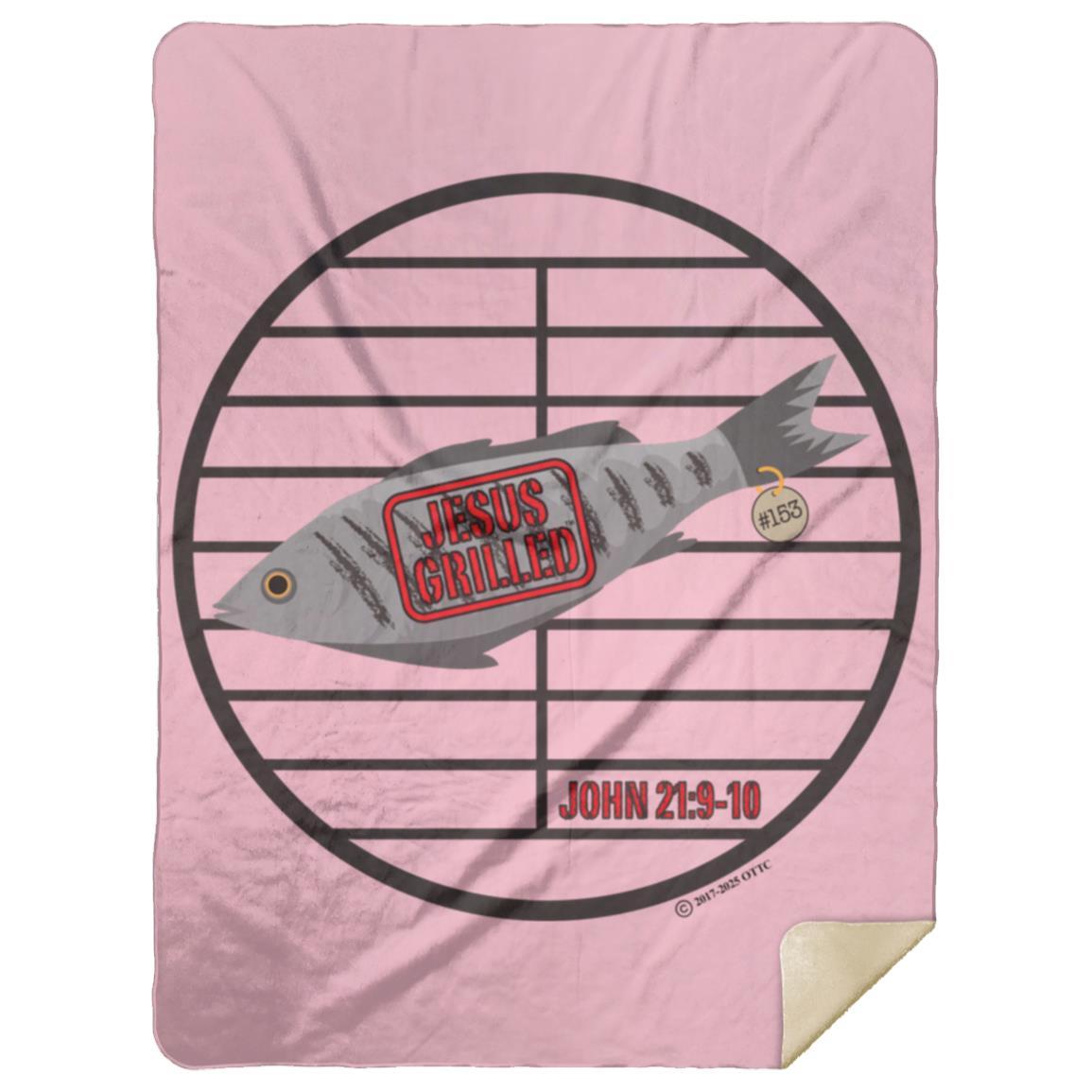 153 Fish - Premium Mink Sherpa Blanket 60x80 - Jesus Surfed Apparel Co. 