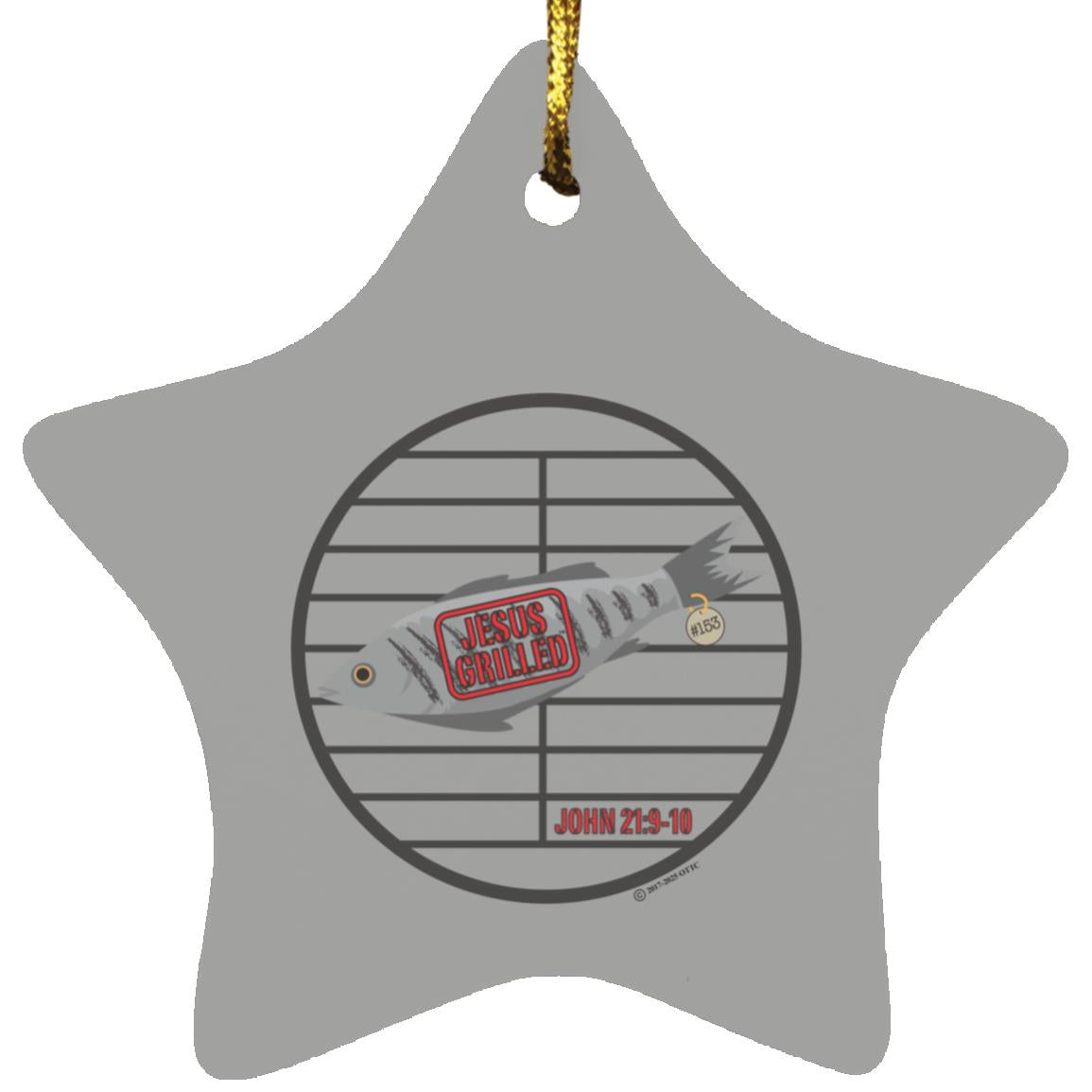 153 Fish - Star Ornament - Jesus Surfed Apparel Co. 
