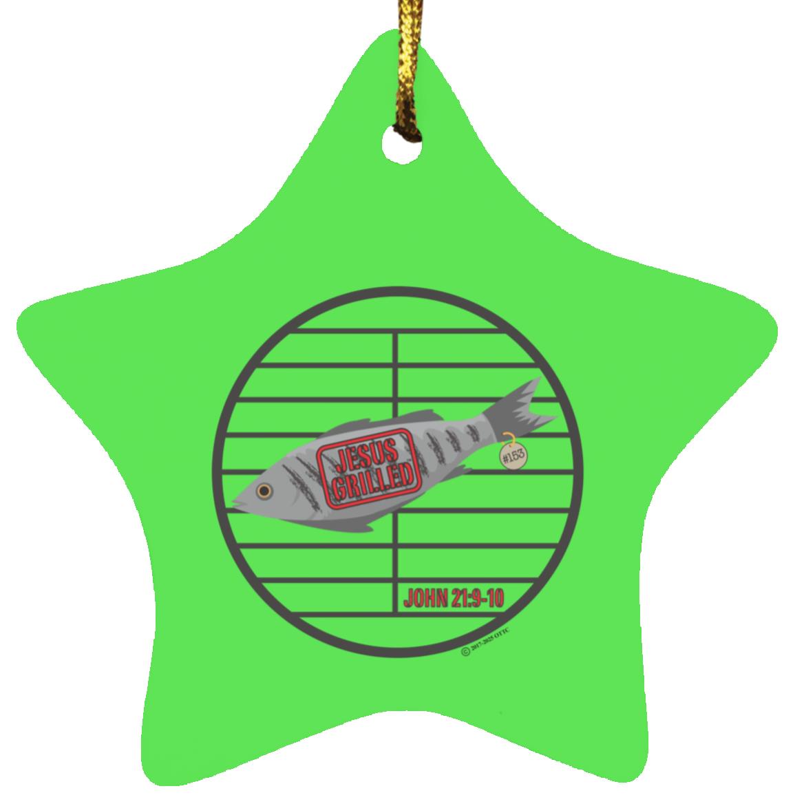 153 Fish - Star Ornament - Jesus Surfed Apparel Co. 