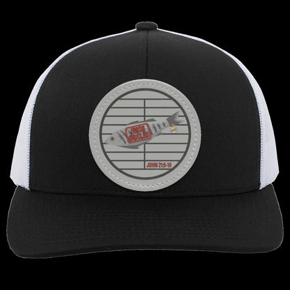 153 Fish - Trucker Snap Back - Circle Patch - Jesus Surfed Apparel Co. 