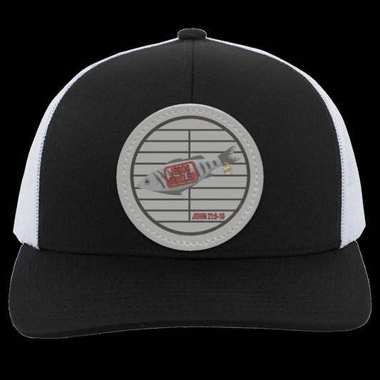 153 Fish - Trucker Snap Back - Circle Patch - Jesus Surfed Apparel Co. 