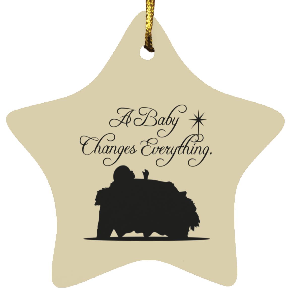 A Baby Changes Everything - Star Ornament - Jesus Surfed Apparel Co. 