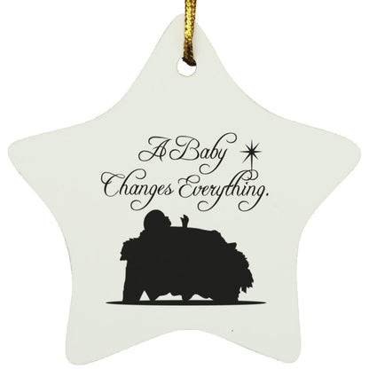 A Baby Changes Everything - Star Ornament - Jesus Surfed Apparel Co. 