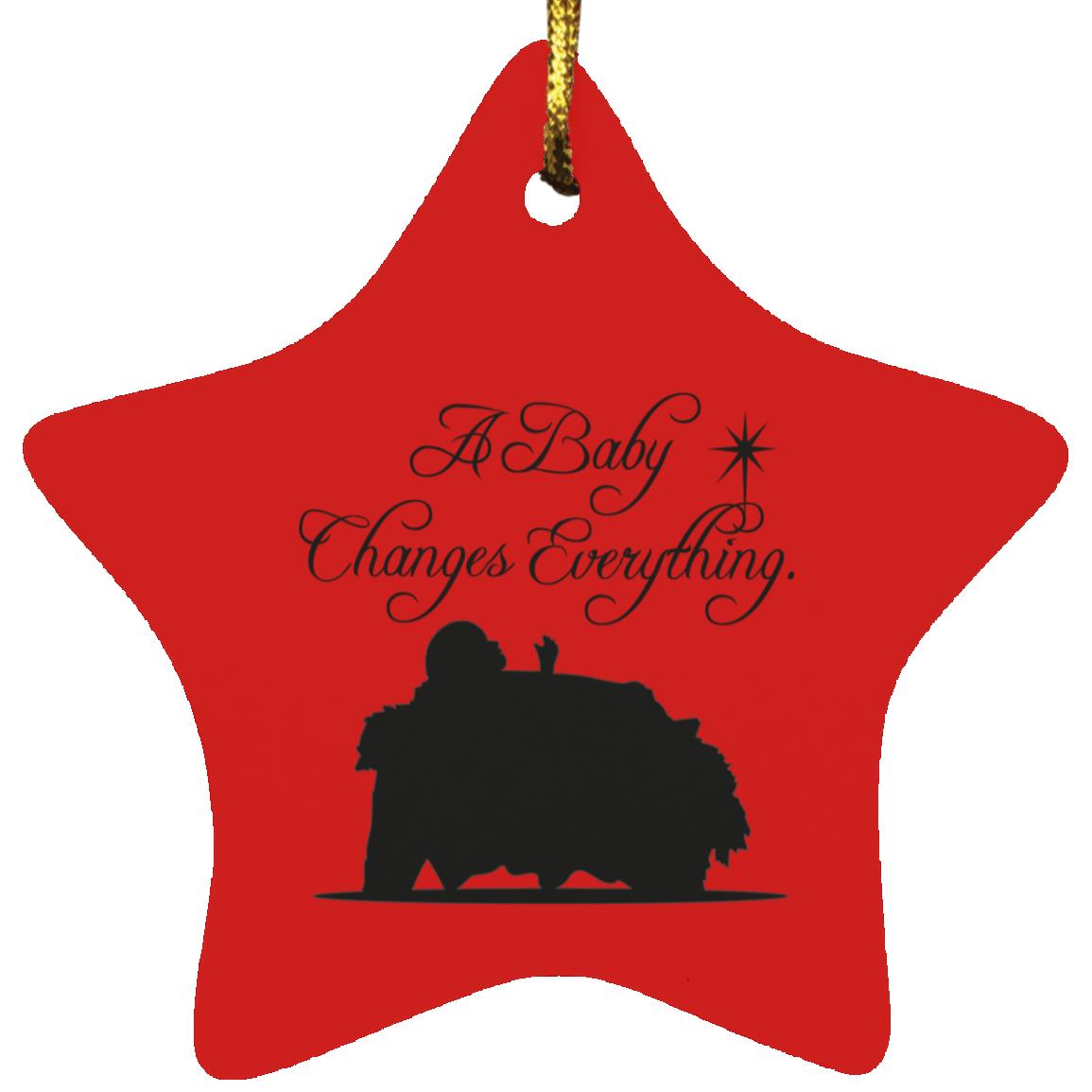 A Baby Changes Everything - Star Ornament - Jesus Surfed Apparel Co. 