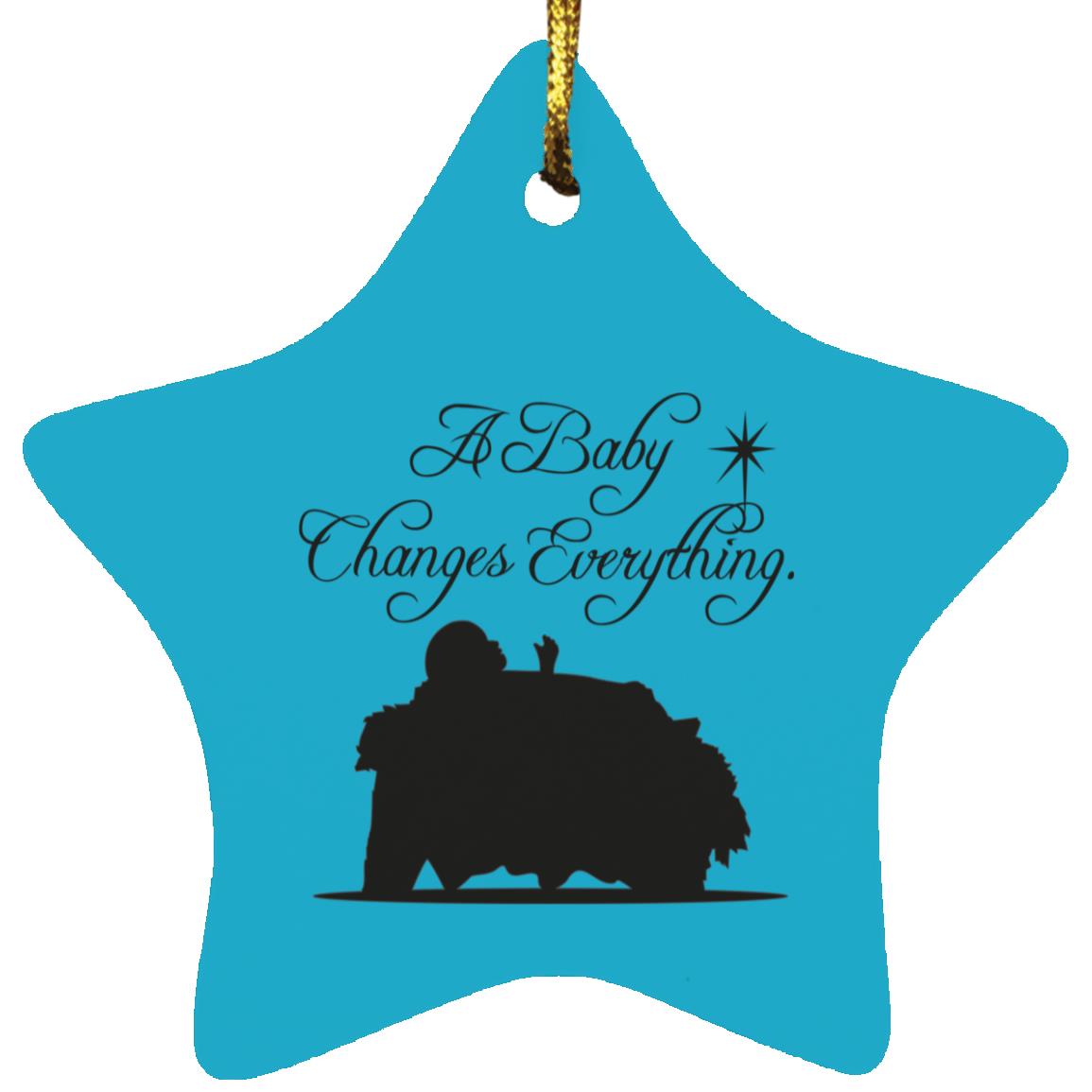 A Baby Changes Everything - Star Ornament - Jesus Surfed Apparel Co. 