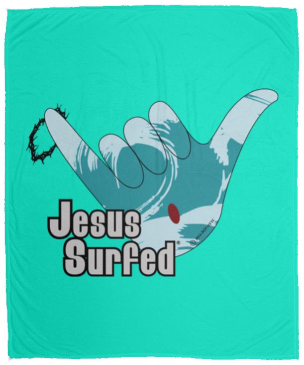 Aloha Spirit - Cozy Plush Fleece Blanket - 50x60 - Jesus Surfed Apparel Co. 