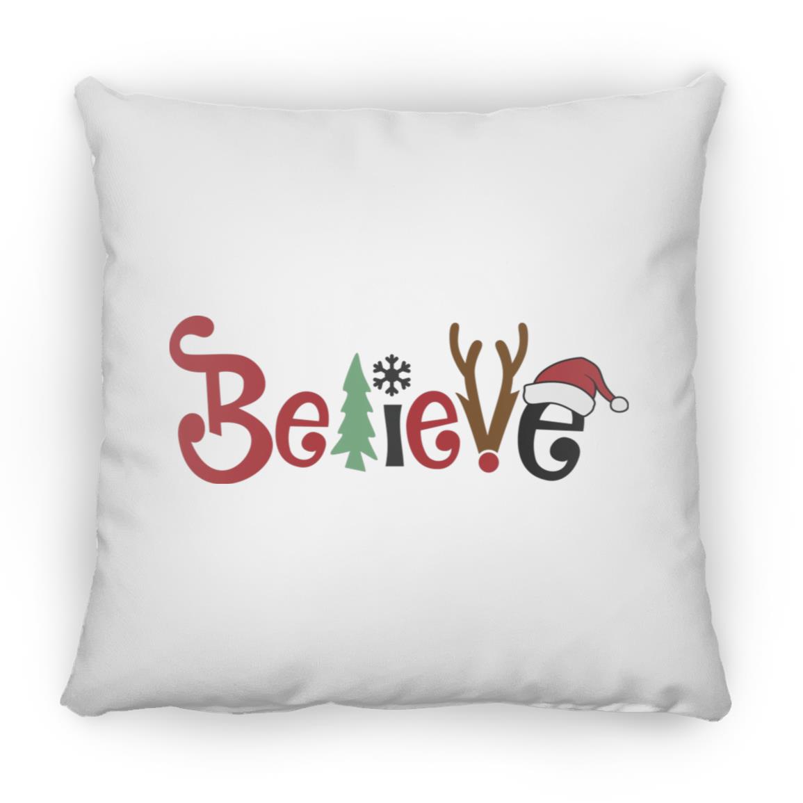 Believe - Large Square Pillow - Jesus Surfed Apparel Co. 