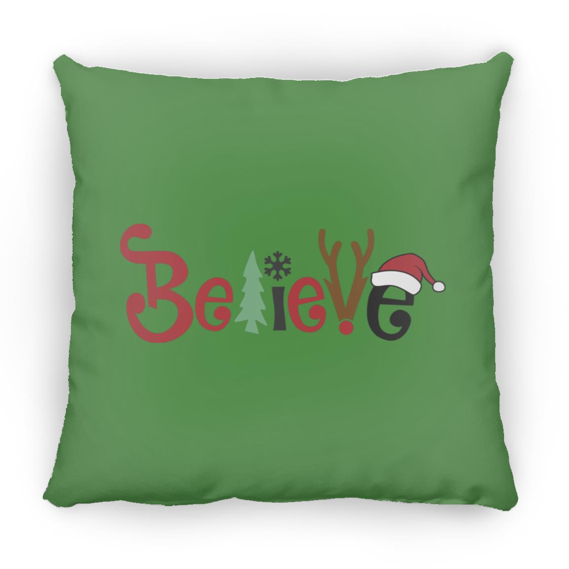 Believe - Large Square Pillow - Jesus Surfed Apparel Co. 