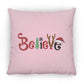 Believe - Large Square Pillow - Jesus Surfed Apparel Co. 