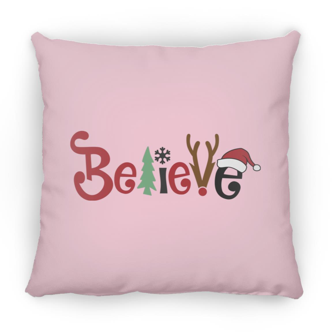 Believe - Large Square Pillow - Jesus Surfed Apparel Co. 