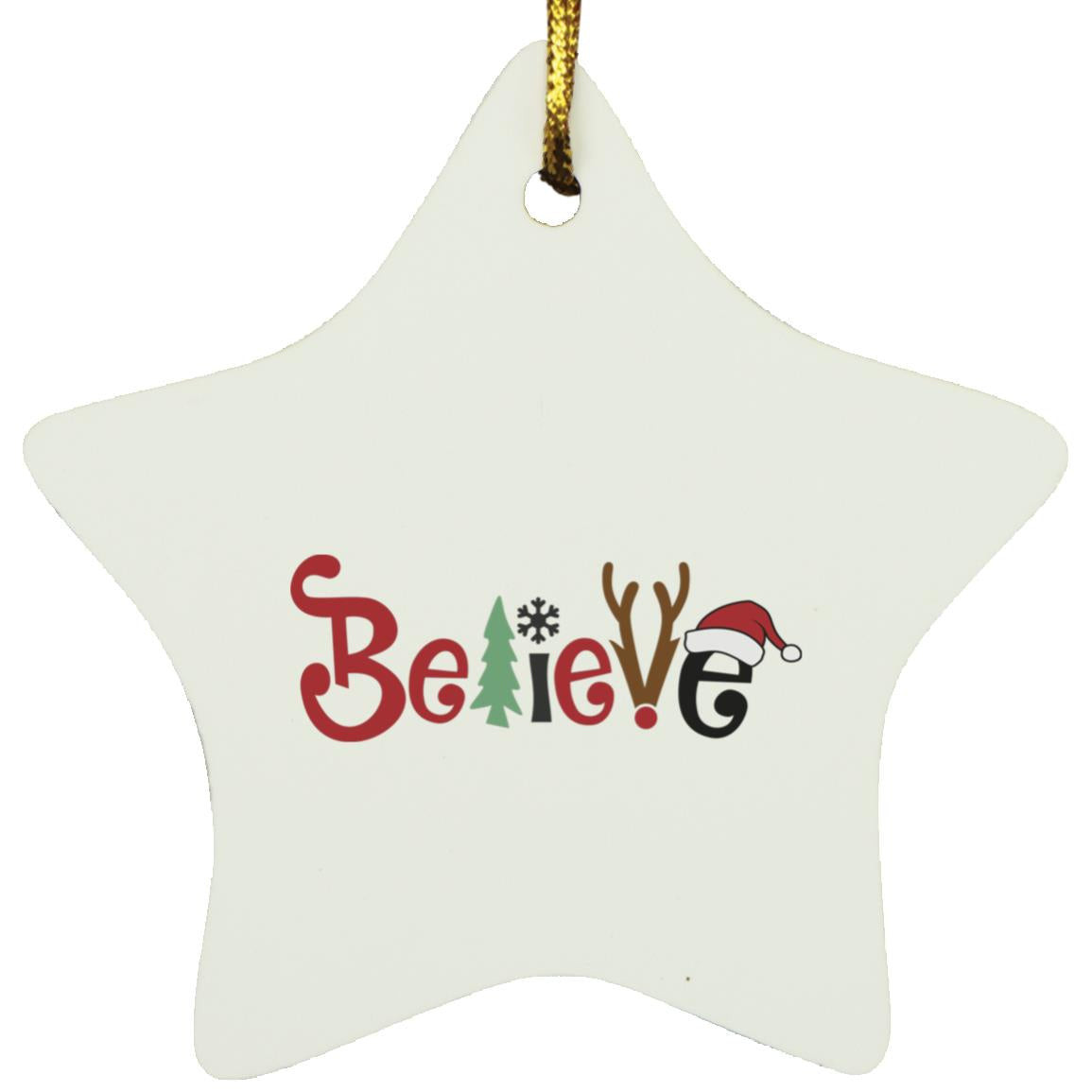 Believe - Star Ornament - Jesus Surfed Apparel Co. 