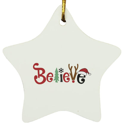 Believe - Star Ornament - Jesus Surfed Apparel Co. 