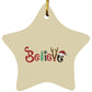 Believe - Star Ornament - Jesus Surfed Apparel Co. 